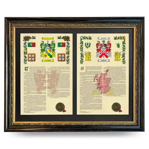 Double Armorial History Framed - Heirloom