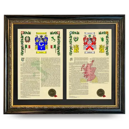 Double Armorial History Framed - Heirloom