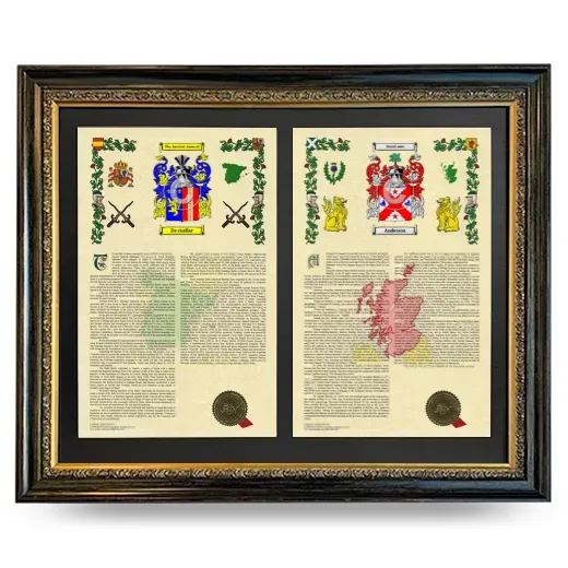 Double Armorial History Framed - Heirloom