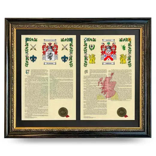 Double Armorial History Framed - Heirloom