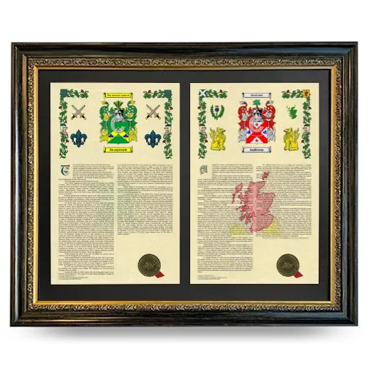 Double Armorial History Framed - Heirloom