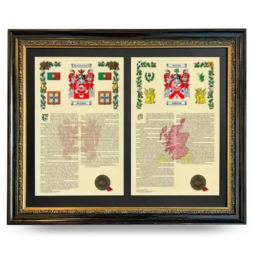 Double Armorial History Framed - Heirloom