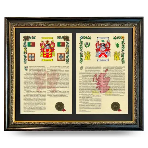 Double Armorial History Framed - Heirloom