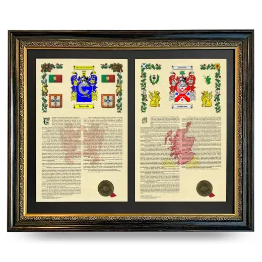 Double Armorial History Framed - Heirloom