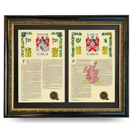 Double Armorial History Framed - Heirloom