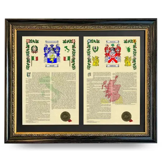 Double Armorial History Framed - Heirloom