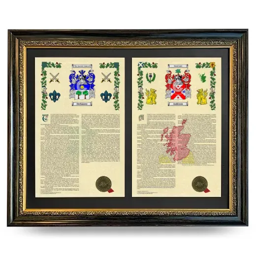 Double Armorial History Framed - Heirloom