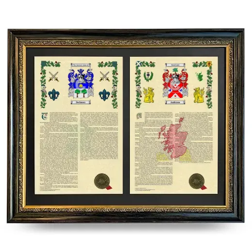 Double Armorial History Framed - Heirloom