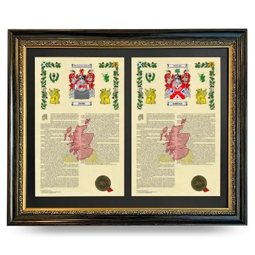 Double Armorial History Framed - Heirloom