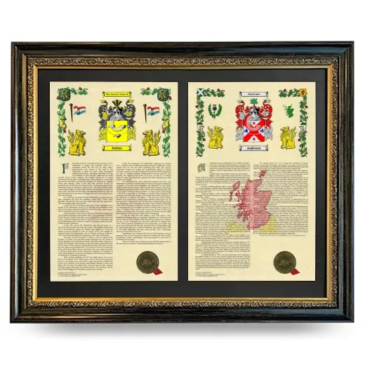Double Armorial History Framed - Heirloom