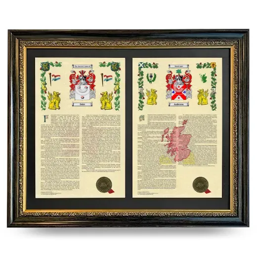 Double Armorial History Framed - Heirloom