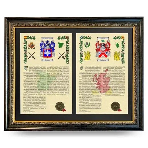 Double Armorial History Framed - Heirloom
