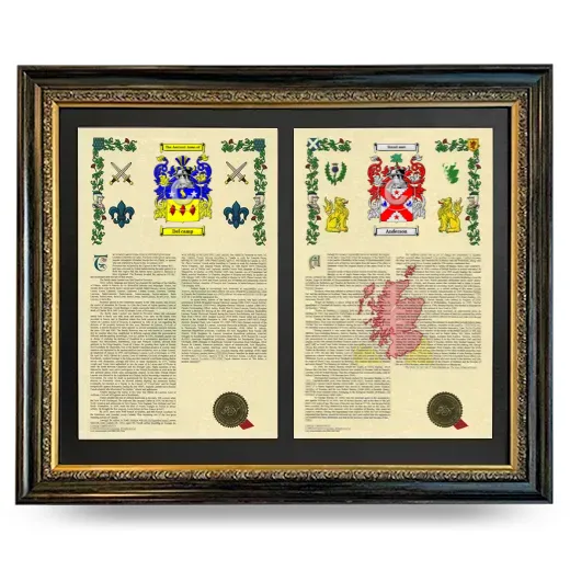 Double Armorial History Framed - Heirloom