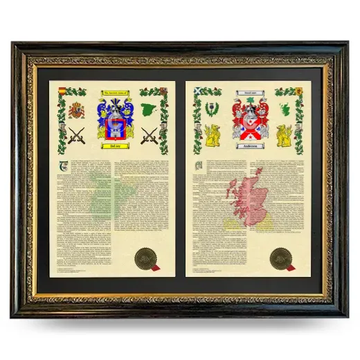 Double Armorial History Framed - Heirloom