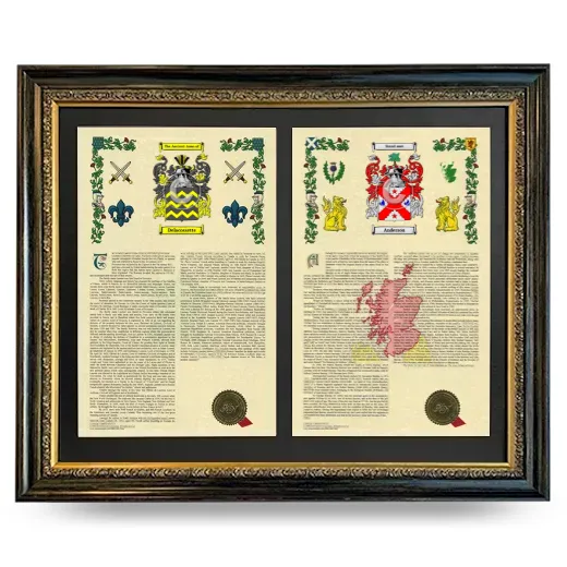 Double Armorial History Framed - Heirloom