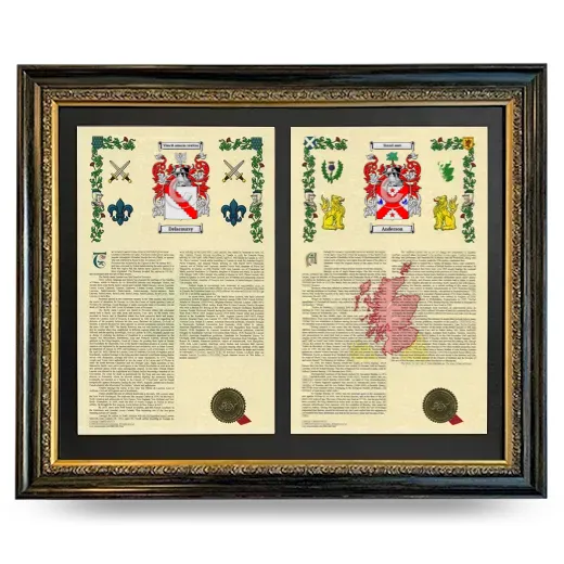 Double Armorial History Framed - Heirloom