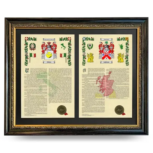 Double Armorial History Framed - Heirloom