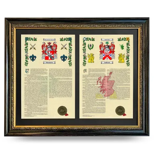 Double Armorial History Framed - Heirloom