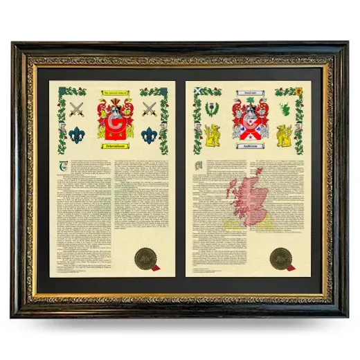 Double Armorial History Framed - Heirloom