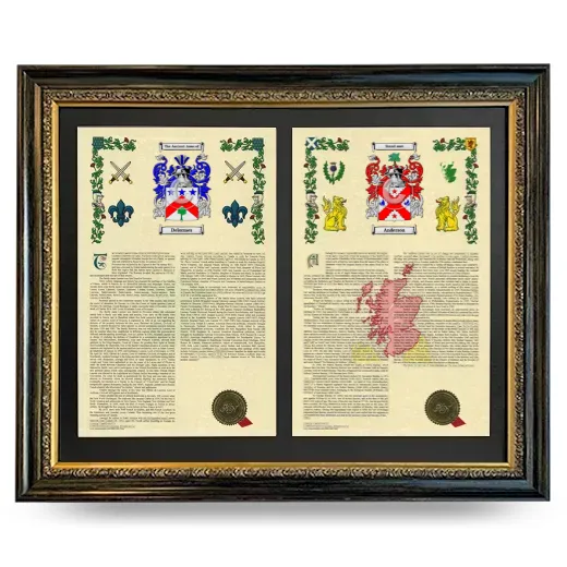Double Armorial History Framed - Heirloom