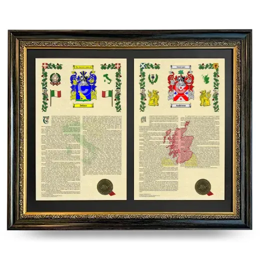 Double Armorial History Framed - Heirloom
