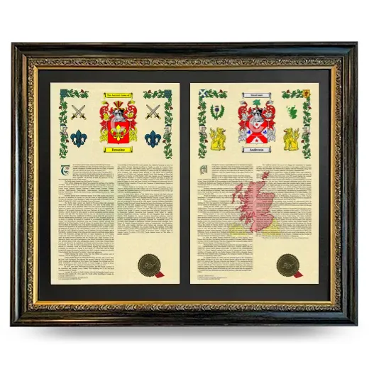 Double Armorial History Framed - Heirloom