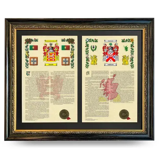 Double Armorial History Framed - Heirloom
