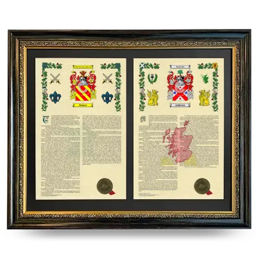 Double Armorial History Framed - Heirloom