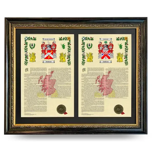 Double Armorial History Framed - Heirloom