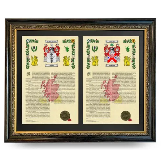 Double Armorial History Framed - Heirloom