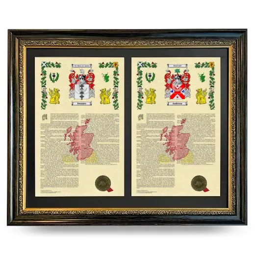 Double Armorial History Framed - Heirloom