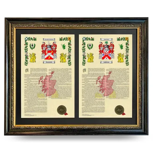 Double Armorial History Framed - Heirloom