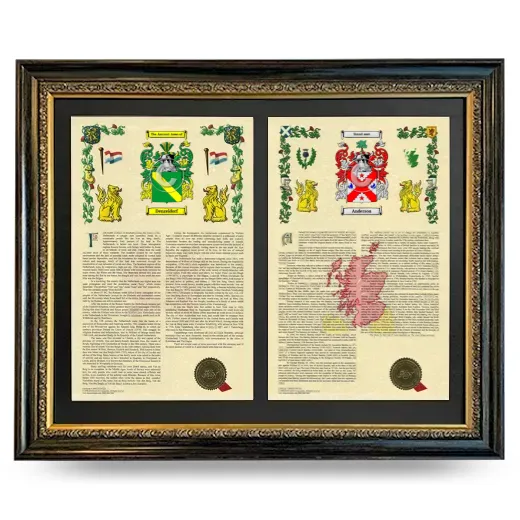 Double Armorial History Framed - Heirloom