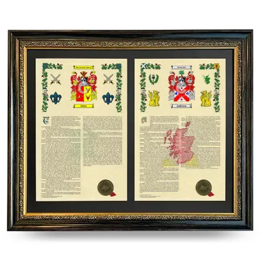 Double Armorial History Framed - Heirloom