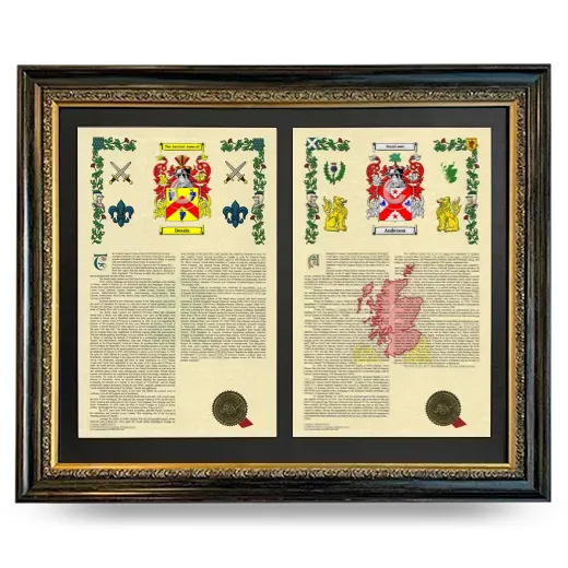 Double Armorial History Framed - Heirloom