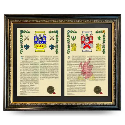 Double Armorial History Framed - Heirloom