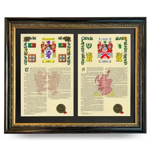 Double Armorial History Framed - Heirloom