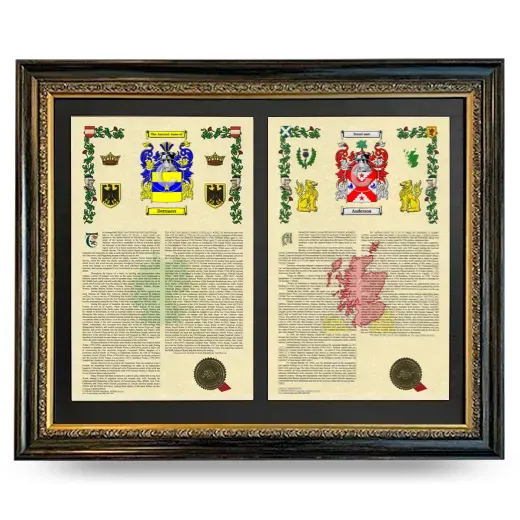 Double Armorial History Framed - Heirloom