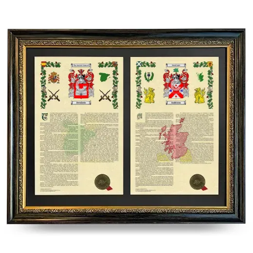 Double Armorial History Framed - Heirloom