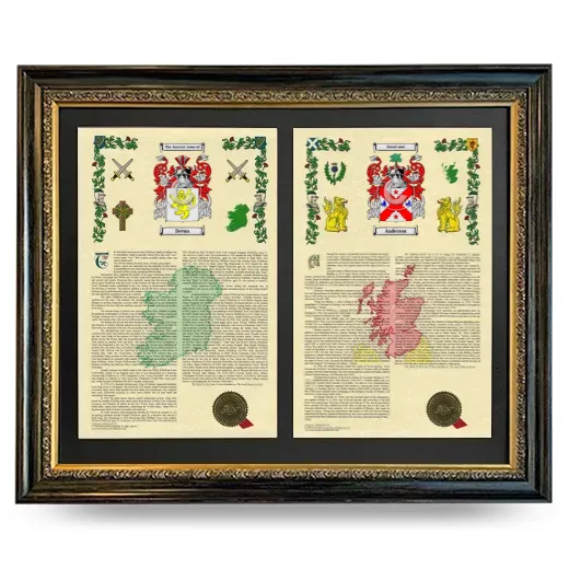 Double Armorial History Framed - Heirloom