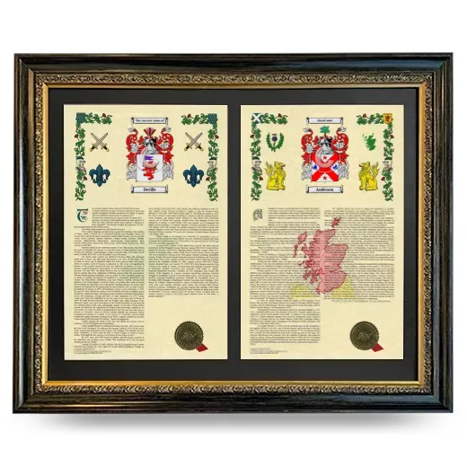 Double Armorial History Framed - Heirloom