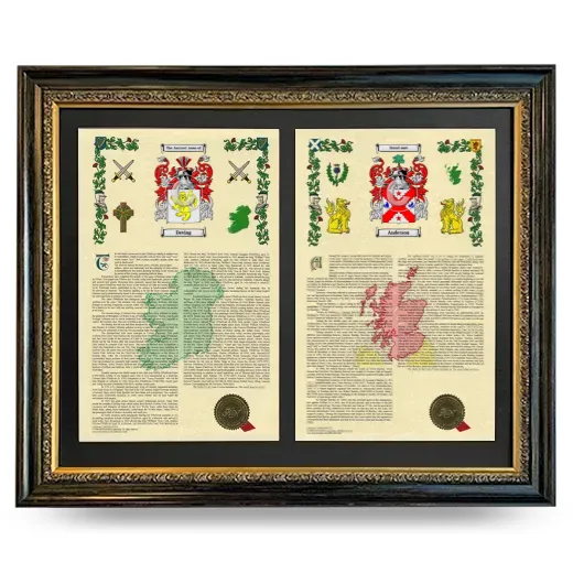 Double Armorial History Framed - Heirloom