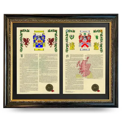 Double Armorial History Framed - Heirloom