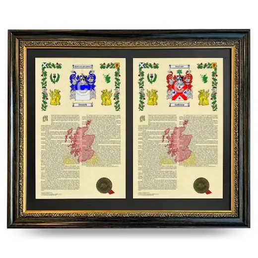 Double Armorial History Framed - Heirloom