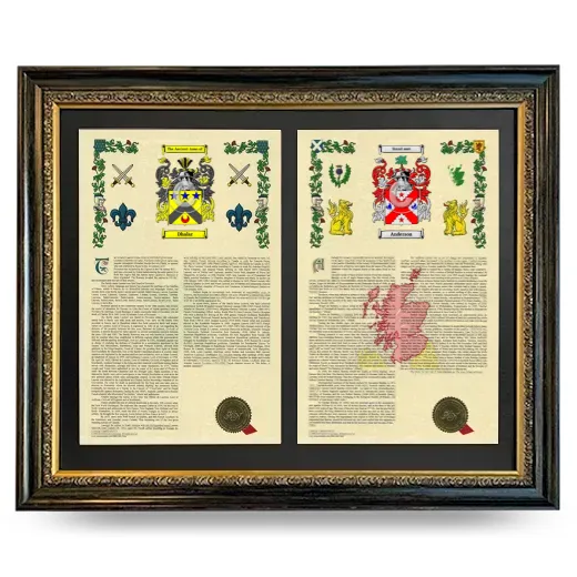 Double Armorial History Framed - Heirloom