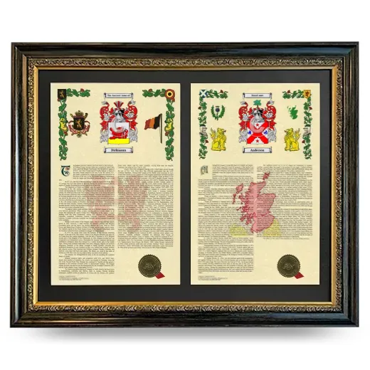 Double Armorial History Framed - Heirloom