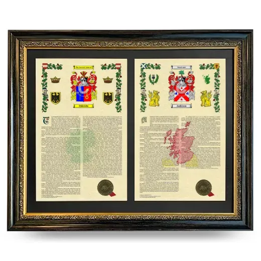 Double Armorial History Framed - Heirloom