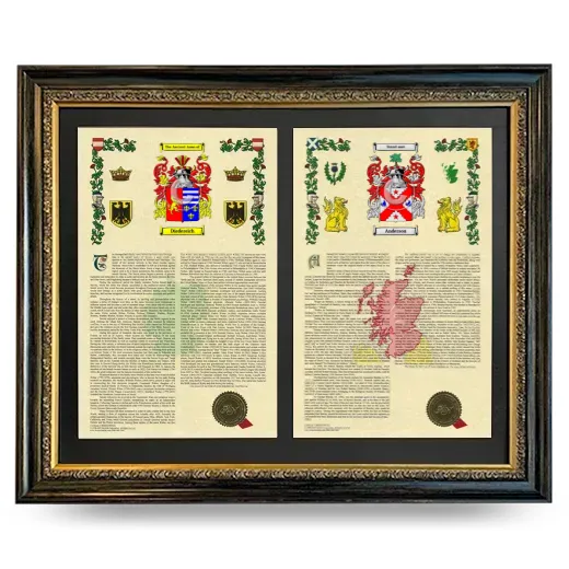 Double Armorial History Framed - Heirloom