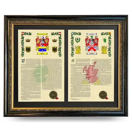 Double Armorial History Framed - Heirloom