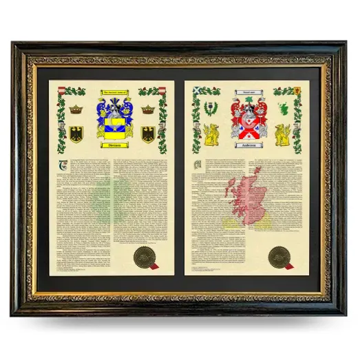 Double Armorial History Framed - Heirloom